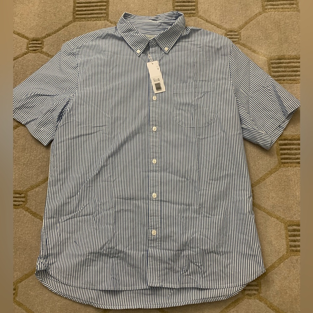 Outerknown Atlantic Poplin Short Sleeve Button Up